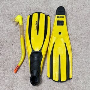 Mares Plana Avanti Tre Full Foot Fins Small 3.5 - 4.5 Yellow
